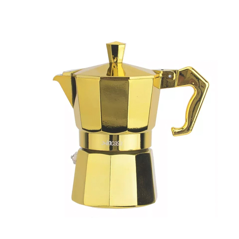 Incasa Caffettiera 3 Cup - Gold, Silver, & Bronze
