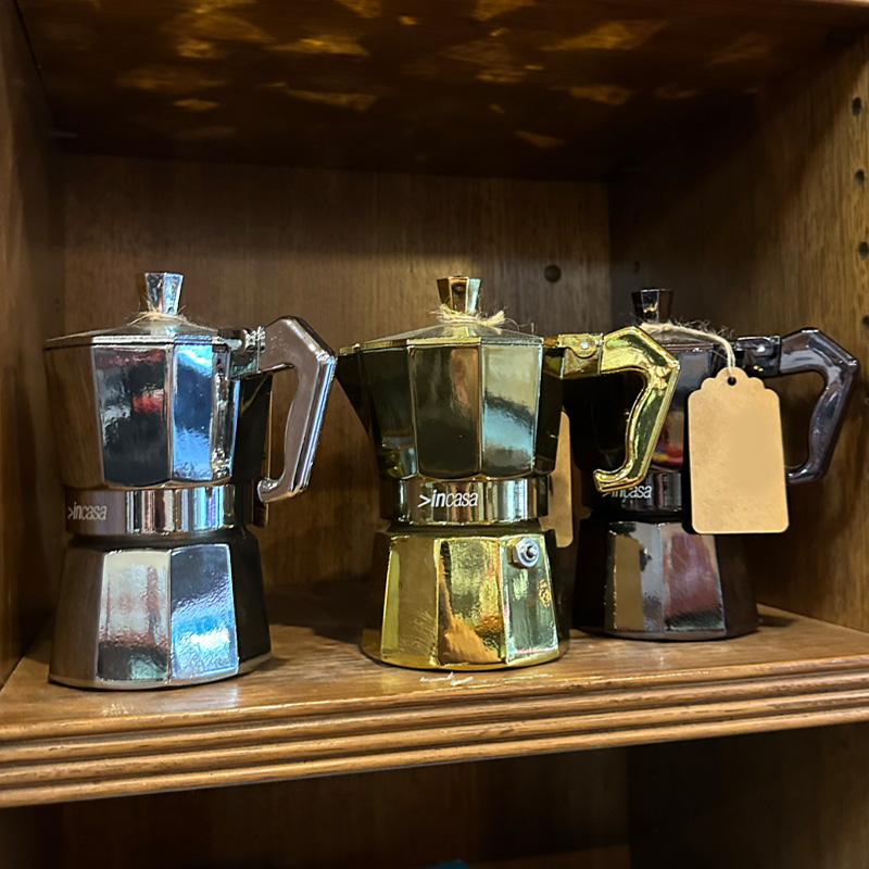 Incasa Caffettiera 3 Cup - Gold, Silver, & Bronze - Image 3